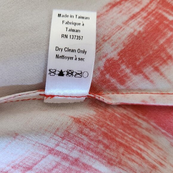 MARISSA WEBB SILK TOP RED AND GRAY ABSTRACT PATTERN SIZE XS - Picture 11 of 13